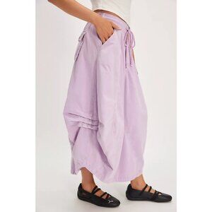 Willow Poplin Maxi Skirt - Color Blush Lilac